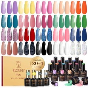 24PCS Gel Nail Polish Set - 20 Colors