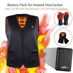JONKUU Small Portable Phone Charger 10000mAh Quick Charge 5V/2.4 A Heated Vest/Jacket Battery Packs Dual USB LCD Display Power Bank for iPhone Android iPad Nintendo Switch and Tablets