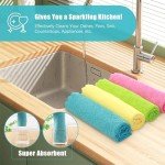 12 Pack Microfiber Cleaning Cloths - Bright Colors