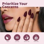 Dark Red Gel Nail Polish – Burgundy Gloss Finish