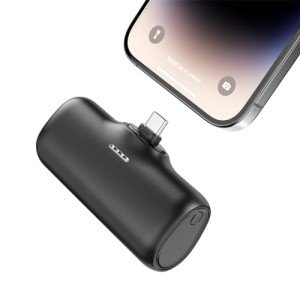 CONXWAN Small Portable Charger 5000mAh, Ultra-Compact USB C Power Bank Built in Connector Battery Pack Compatible with iPhone 15/15 Plus/15 Pro/15 Pro Max, Samsung, Google Pixel, Android Phone etc