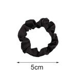 12 Pack of Black Satin Hair Scrunchies