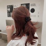 12 Pack of Black Satin Hair Scrunchies