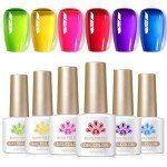 Neon Jelly Gel Nail Polish Set - 6 Colors