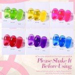 Neon Jelly Gel Nail Polish Set - 6 Colors