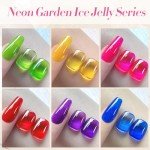 Neon Jelly Gel Nail Polish Set - 6 Colors