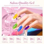 Neon Jelly Gel Nail Polish Set - 6 Colors