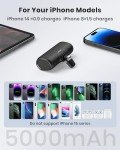 SOARAISE Small Portable Charger with Built-in USB Connector, 5000mAh Ultra-Compact Power Bank Mini External Battery Pack for iPhone 14/Pro/Pro Max/13/12/11/XR/XS/8/7/6plus