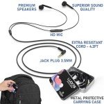 LUDOS FEROX Wired Earbuds in-Ear Headphones, 5 Year Warranty, Earphones with Microphone, Noise Isolation Corded for 3.5mm Jack Ear Buds for iPhone, Samsung, Computer, Laptop, Kids, School Students