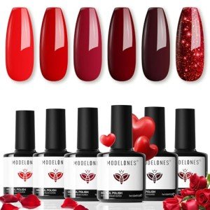 6 Red Gel Nail Polishes for DIY Nail Art