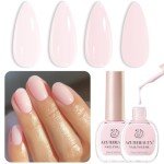 Pink Nail Polish Set - Vegan Quick Dry 2pcs