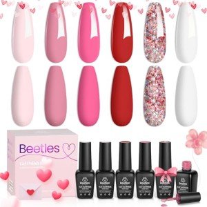 Beetles 6-Color Pink Gel Nail Polish Set