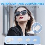 xihama Wireless Earbuds B-13C, Bluetooth 5.3 Headphones, Stereo Sound Sweatproof in Ear Wireless Earphones with Microphone, 30H Playtime LED Display for iPhone/Android/Samsung (White)