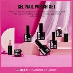 Pink Gel Nail Polish Set - 6 Bright Shades