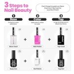 Soft Pink Nail Polish Set - 2 Pcs Under $10