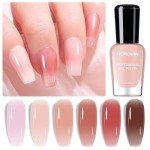 Sheer Pink Jelly Nail Polish Set for DIY Manicure
