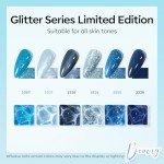 6-Color Glitter & Cat Eye Gel Nail Polish Set