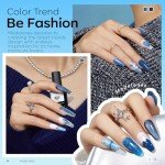 6-Color Glitter & Cat Eye Gel Nail Polish Set