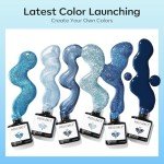 6-Color Glitter & Cat Eye Gel Nail Polish Set