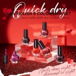 Christmas Nail Polish Set - 6 Mini Colors