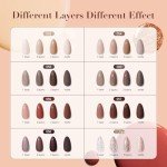 8-Color Brown Nude Glitter Nail Polish Set