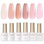 Jelly Pink Gel Nail Polish Set - 6 Colors