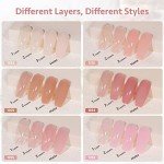 Jelly Pink Gel Nail Polish Set - 6 Colors