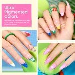 Colorful Beetles Gel Nail Polish Set - 6 Pack