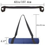 Adjustable Black Yoga Mat Strap – Multi-Purpose Sling