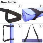 Adjustable Black Yoga Mat Strap – Multi-Purpose Sling