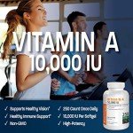 Vitamin A 10,000 IU Non-GMO Softgels - 250 Count