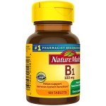 Vitamin B1 100 mg Supplement for Energy, 100 Tablets
