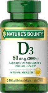 Vitamin D3 Softgels for Immune Support, 240 Count