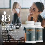 Bronson Vitamin K2 MK-7 100 MCG, 120 Tablets
