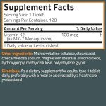 Bronson Vitamin K2 MK-7 100 MCG, 120 Tablets