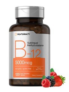 Horbäach B12 Sublingual 5000mcg Tablets - 120 Count