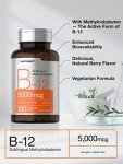 Horbäach B12 Sublingual 5000mcg Tablets - 120 Count