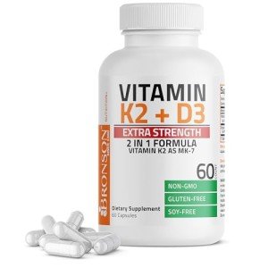 Vitamin K2 & D3 Extra Strength Supplement, 60 Capsules
