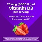 Strawberry Flavor Vitamin D3 Gummies - 120 Count