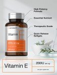 Horbäach Vitamin E Softgels - 200 Count