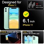 Ferilinso 3 Pack Screen Protector for iPhone 11 with 3 Pack Tempered Glass Camera Lens Protector Phone Case Friendly HD Accessories Protector de Pantalla for Apple iPhone 11 6.1 INCH