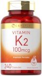 Carlyle Vitamin K2 100 mcg | 240 Capsules