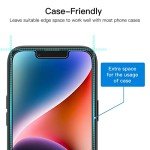 JETech Privacy Screen Protector for iPhone 14 6.1-Inch, Anti Spy Tempered Glass Film, 2-Pack