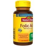Nature Made Folic Acid 400 mcg, 250 Tablets