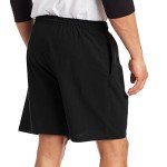 Hanes Mens Jersey Cotton With Pocket Workout-and-training-shorts, Black, Medium US