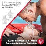 CPR Mask Combo Kit with Gloves & Prep Pads