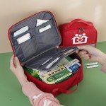 Red Medical Supplies Organizer Bag for Travel