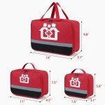 Red Medical Supplies Organizer Bag for Travel