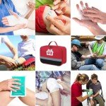 Red Medical Supplies Organizer Bag for Travel