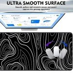 Giecy Gaming Mouse Pad, Large Mouse Pad for Desk, Desk Mat Extended Mousepad, with Non-Slip Rubber Base Desk Pad for Home Office Gaming (31.5 x 11.8, Modern Art)